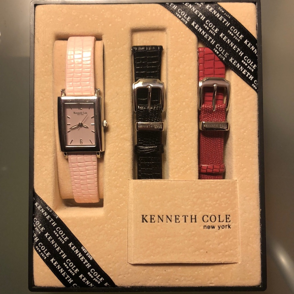 Kenneth Cole Watch with 3 Interchangeable Bands
